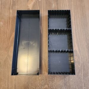 Vtg ROYAL Add’n Stac Audio Cassette Box Holds 15 Tapes Black RARE USA Made QTY